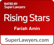 Fariah amin Superlawyer Rising Star badge